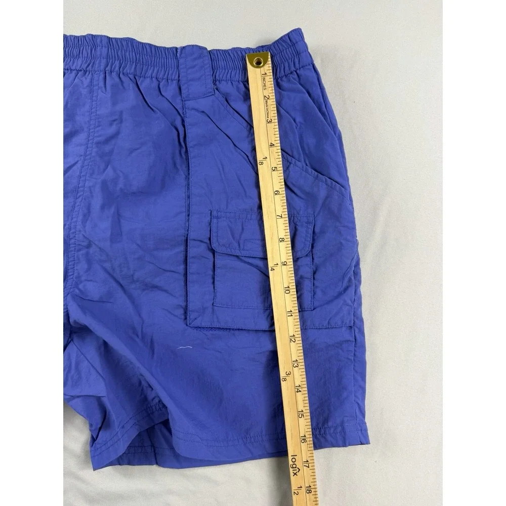 world wide sportsman swim trunks shorts, cargo pocket, men's xl, blue